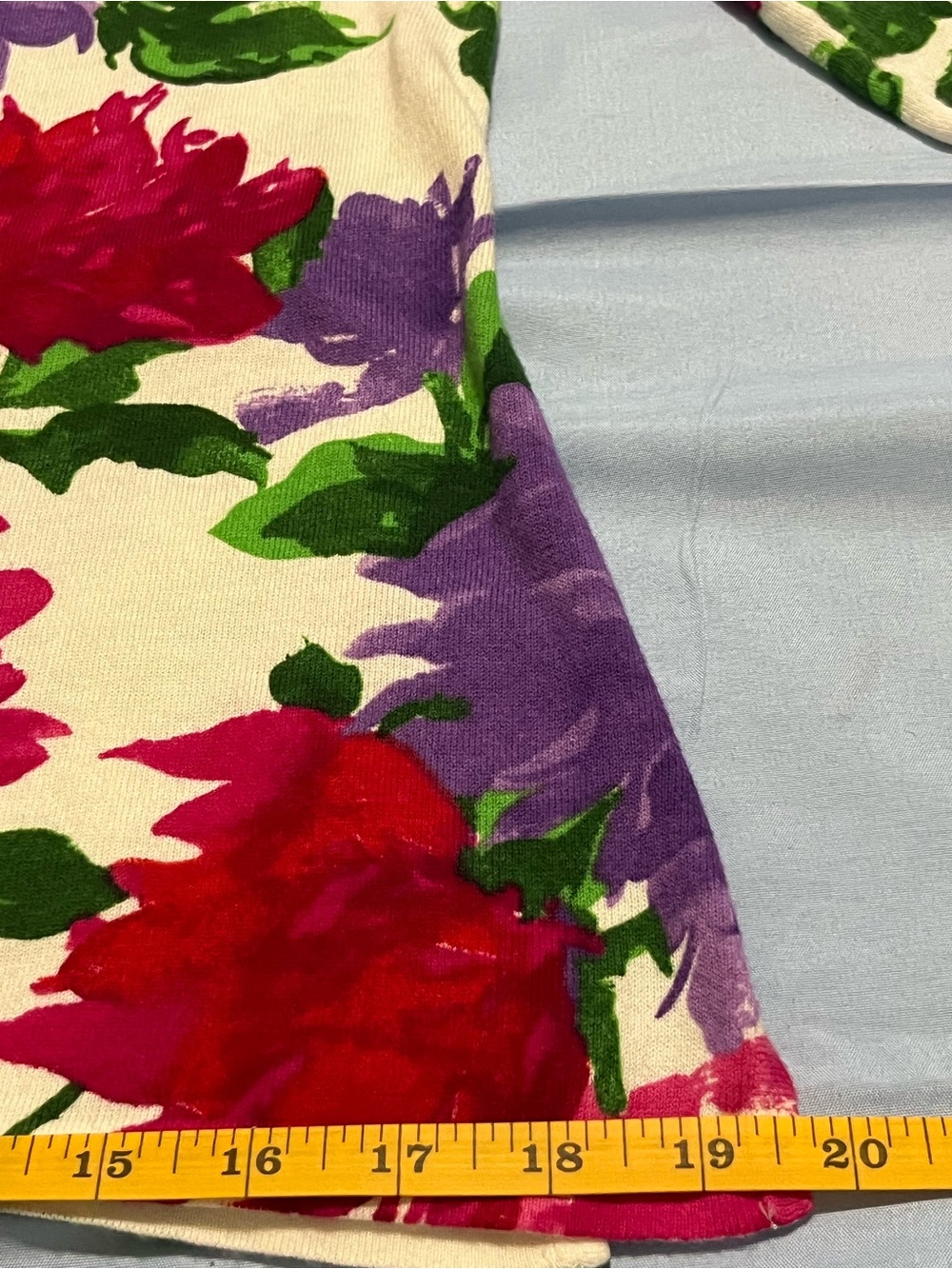 Lauren Ralph Lauren Petite Watercolor Floral Knit Top PS - Picture 10 of 13